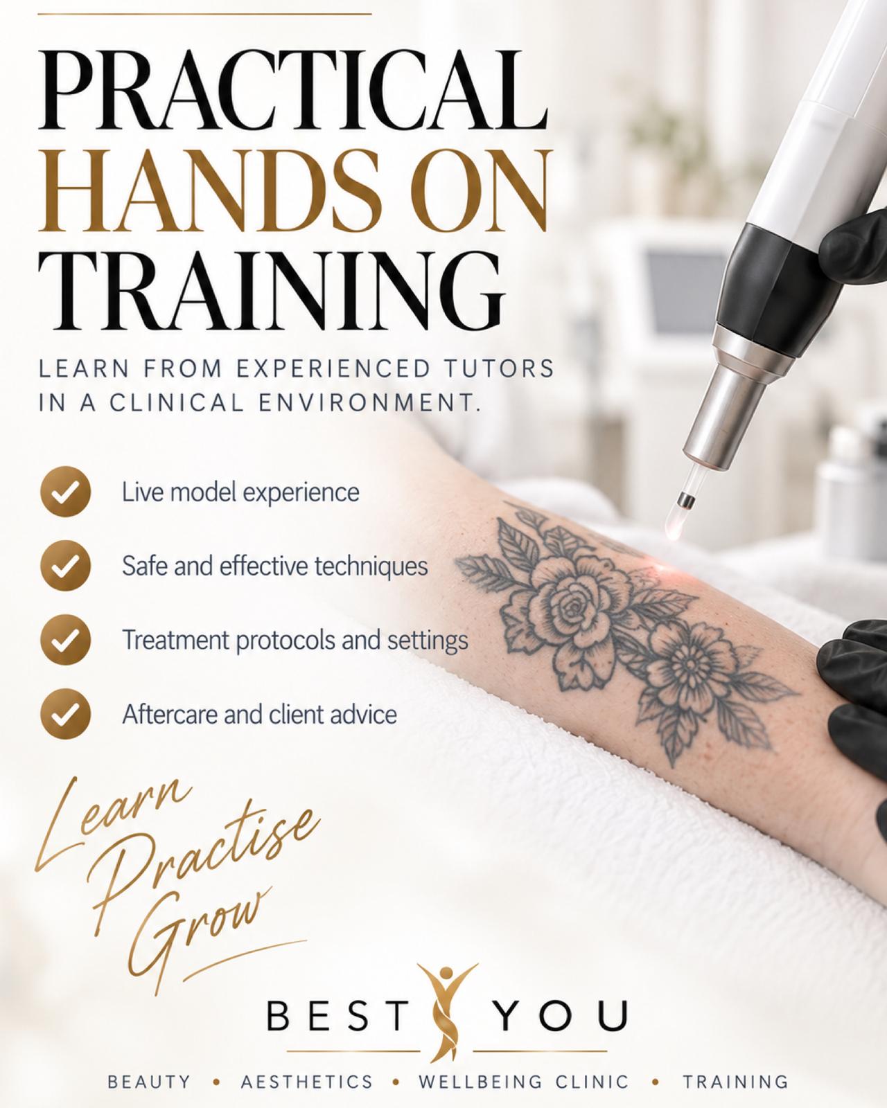 Practical hands-on laser tattoo removal training